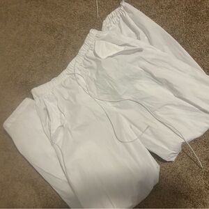 White cargo pants